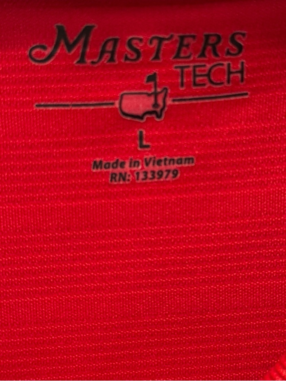 Masters Red Short-Sleeve Polo with Yellow Embroidered Logo - Picture 6 of 8